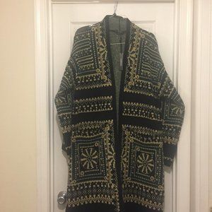 LONG SWEATER COAT with front pockets